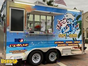 2019 - 8.5' x 14' Ice Cream + Slushie Concession Trailer / Used Soft Serve Trailer