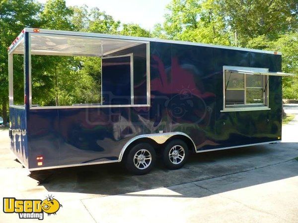 Concession Trailer with BBQ Smoker Porch- New