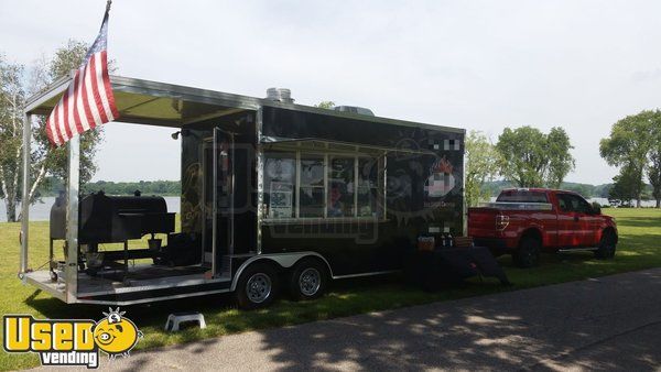 2012 Worldwide 8.6' x 24' Barbecue Concession Trailer with Porch / BBQ Pit