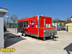 Like New - 2022 Barbecue Food Concession Trailer with Fire Suppression  & Porch