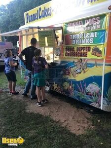 7' x 14' Fibrecore Lightweight Food & Funnel Cake Carnival Concession Trailer