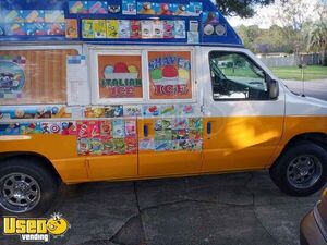 Fully Stocked 2008 Ford E-250 Ice Cream/ Shaved Ice Truck