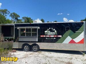 Loaded 2016 Continental 24' Mobile Kitchen Food Trailer with Porch and Restroom