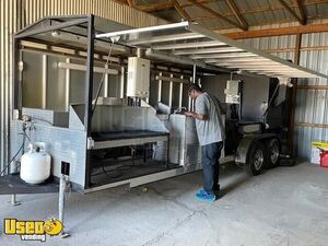 2016 7' x 22' Open BBQ Smoker Trailer Open Sided Food Concession Trailer