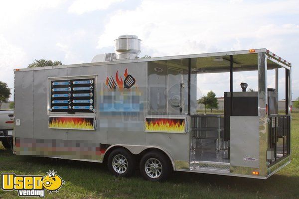 Used 2013 Freedom BBQ Trailer with Smoker Porch