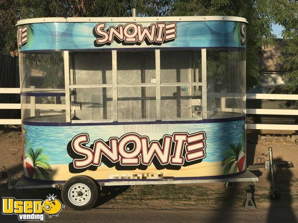 5' x 12' Snowie Shaved Ice / Sno-cone Concession Trailer