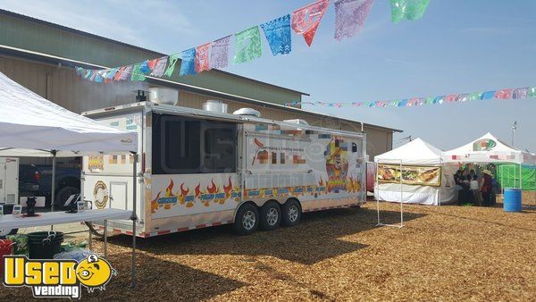 2016 - 7.5' x 35' Barbeque Concession Trailer with Porch/Mobile Kitchen Unit