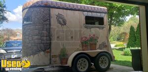 Eye Catching - 7' x 10.5' Horse Trailer Concession Conversion |  Beverage and Coffee Trailer