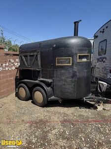 Vintage 1972 Horse Trailer Concession Conversion Mobile Vending Unit