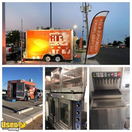 2012 - 8' x 16' Diamond Cargo Tandem Food Concession Trailer Turnkey Mobile Biz