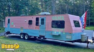 CUTE  - 7' x 34' Converted Travel Trailer Ice Cream / Food Concession Trailer w/ Bathroom