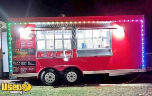 2023 8' x 18' Kitchen Food Concession Trailer with Pro Fire System