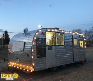 Vintage 1955 8' x 16' Fan Camper Food Vending Trailer with 2020 Kitchen