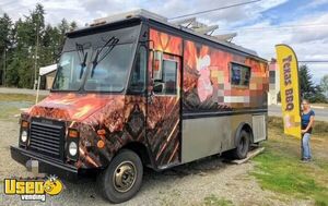 Used Grumman Step Van Barbecue Food Truck with Smoker Trailer