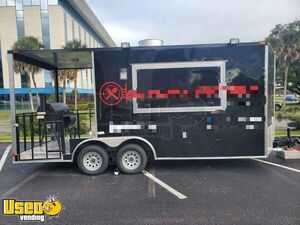 Well Equipped 2021 - 18' Freedom Cargo Kitchen Food Concession Trailer with Porch