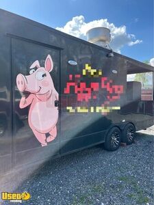 Well Equipped - 8.5   x 22   Barbecue Food Trailer with Porch | Concession Trailer