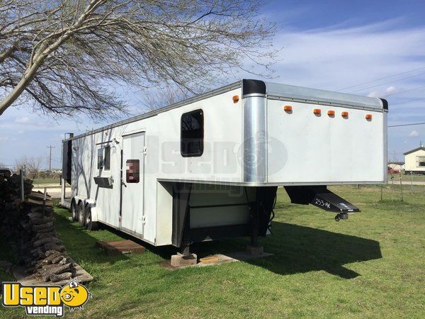 Never Used 8.5' x 35'  BBQ Food Concession Trailer with Porch