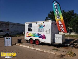 Turnkey 12' Car Mate Certified Self-Sufficient Shaved Ice Concession Trailer
