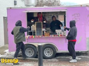 Well Equipped - 6' x 15' Kitchen Food Concession Trailer with Fire Suppression System