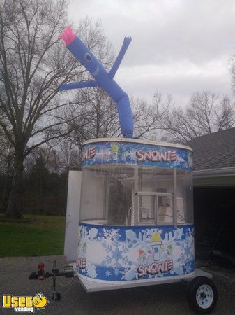 6' x 8' Snowie Shaved Ice Snowball Concession Trailer
