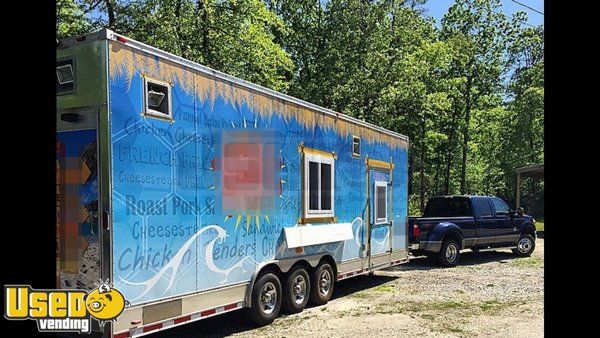 2008 30' x 8' Mobile Kitchen Concession Trailer