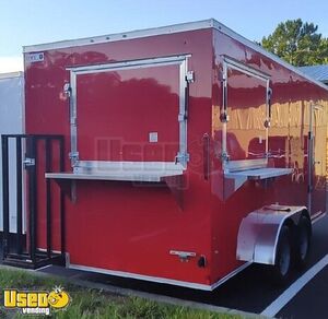 Brand New 2022 - 7' x 16' Snow Cone Concession Trailer