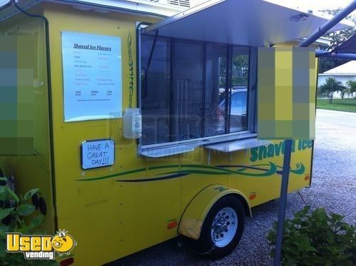 7.5' x 12' Shaved Ice Concession Trailer