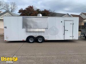 24'  BBQ Concession Trailer with 5' Smoker and Full Kitchen w/ Pro Fire Suppression