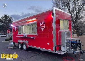 20' Double Axle Kitchen Food Concession Trailer with Pro Fire System