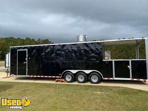 Brand New 2022 WOW Cargo 32' Kitchen Food Trailer with Porch