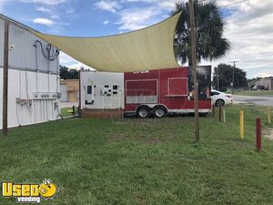 2008 7' x 25' Kitchen Food Trailer with Fire Suppression System | Concession Trailer