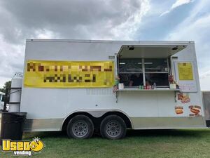 2021 18' Mobile Kitchen Food Concession Trailer with Pro Fire System