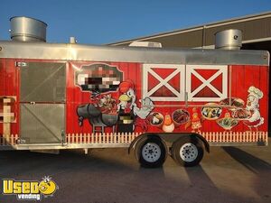 2013 8' x 20' BBQ Concession Trailer / Turnkey Mobile Barbecue Business
