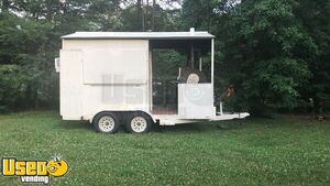 2002 7' x 14'  Barbecue Food Trailer Food Concession Trailer w/ Southern Yankee Smoker