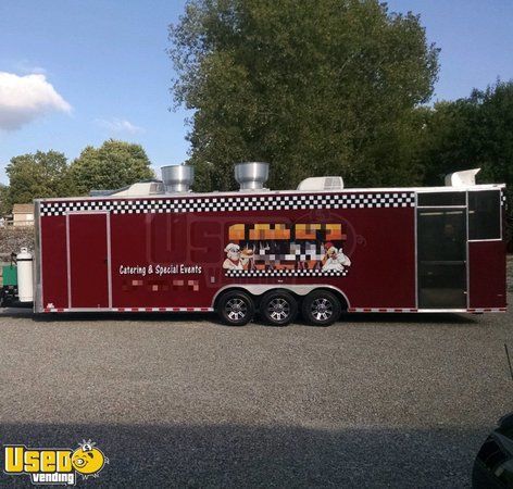 8' x 32' BBQ Concession Trailer with 6' Screened Porch and NEW Kitchen