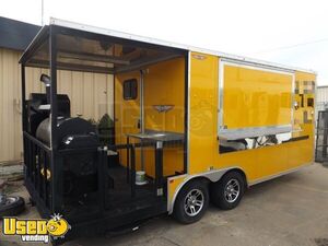 2017 - 8' x 14' Barbecue Food Trailer with 6' Porch and 2 Smokers