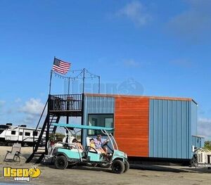 Eye-Catching Coffee Concession Vending Trailer with Porch and Roof Deck