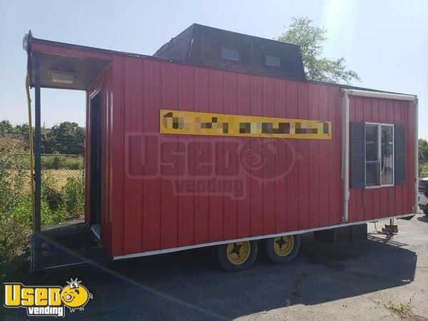 2010 Red Food Caboose All-Purpose Food Concession Trailer / Mobile Kitchen Unit