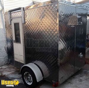 Used Mobile Kitchen / All Stainless Steel Food Concession Trailer