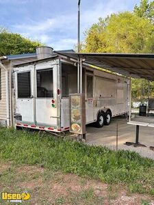8.5' x 28' Kitchen Food Concession Trailer with Fire Suppression & Enclosed Porch