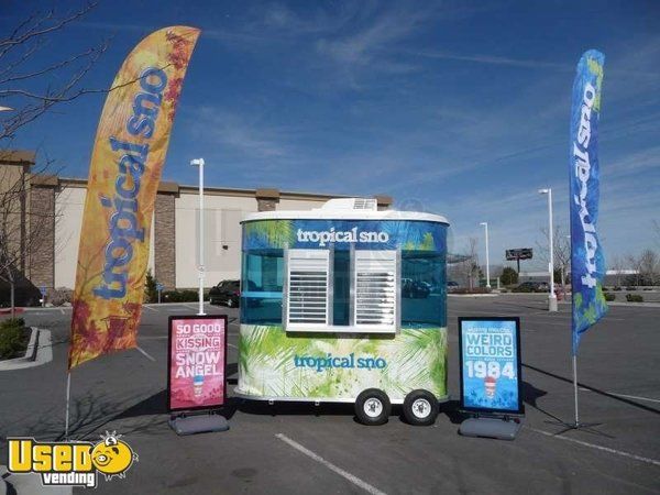 10 x 7 - Tropical Sno Shaved Ice Concession Trailer