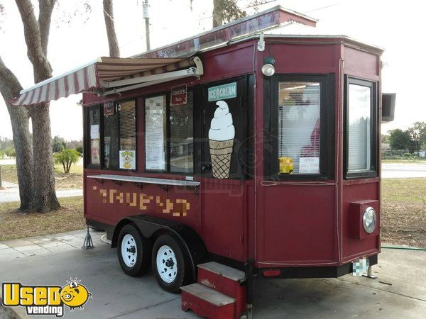 Trolley Style 2011 - 8' x 16' Soft Serve Concession Trailer / Turnkey Mobile Ice Cream Biz