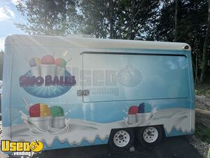 Charming - 7' x 14'  Fibercore  Shaved Ice Trailer | Snowball Concession Trailer