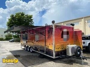 Like New - 2022 8' x 29.5' Concession Trailer Loaded Mobile Food Vending Unit