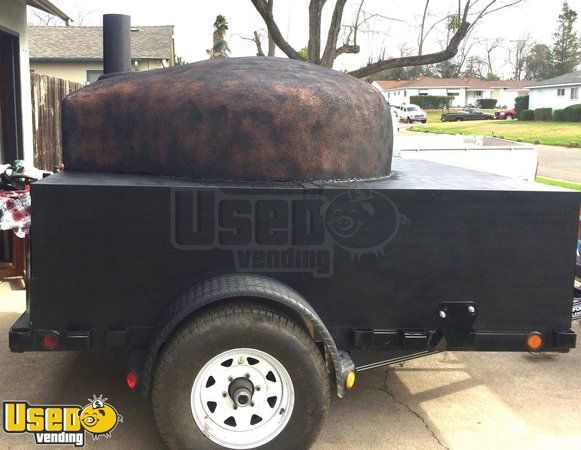 2018 Wood Fired Brick Pizza Oven Trailer