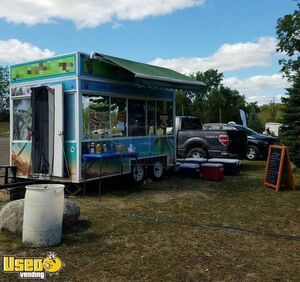 8' x 12' Festival Food Carnival-Style Concession Trailer w/ Awning