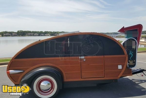 Woody Teardrop Trailer For Coffee / Beverage Service