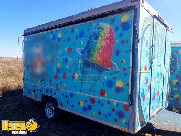 Used 6' x 12' Wells Cargo Snowball / Shave Ice Concession Trailer