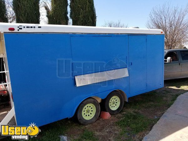 2004 - 8.5' x 20' Stainless Steel Food Concession Trailer with 4' Porch