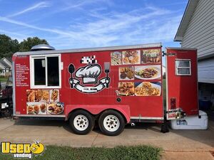 Car Mate 7' x 14' Food Concession Trailer with Lightly Used 2021 Kitchen